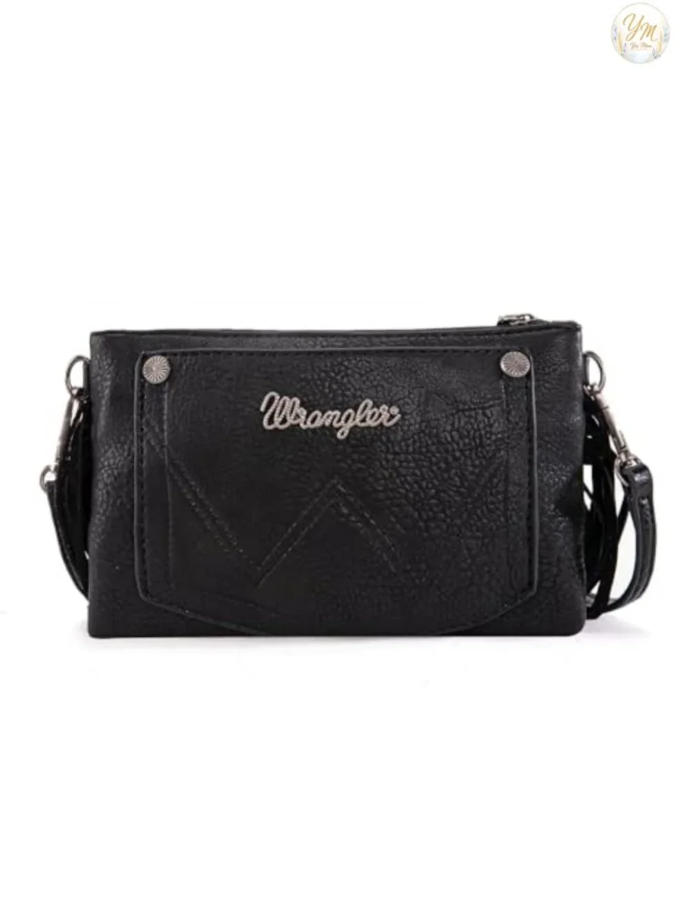 Faux Leather Fringe Crossbody Wristlet Purse with Detachable Strap
